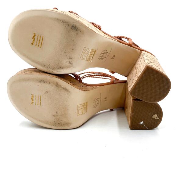 House of Harlow Braided Gladiator Platform Sandals Rust Brown Strappy Sz 9.5 - Picture 10 of 11